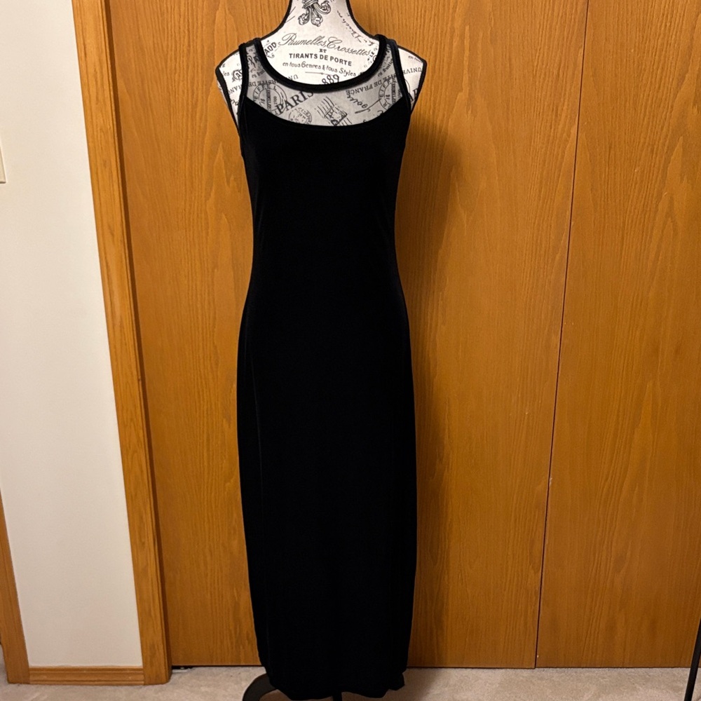 Sleek Black Velvet Dress